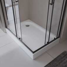 Акриловый поддон 120х80 левосторонний BelBagno TRAY-BB-AH-120/80-15-W-L с сифоном