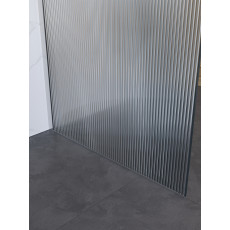 Душевая перегородка BelBagno UNO-L-1-TB-90-FL-Cr профиль хром, стекло  рифленое FLUTTO