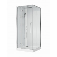 Душевая кабина BelBagno UNO-CAB-A-1-90-C-Cr-Bi-TOP-L, левосторонняя