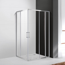 Душевой уголок Cezares MOLVENO-AH-21-100+20-C-Cr-IV, 120х100х195, профиль хром, стекло прозрачное