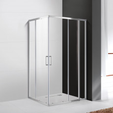 Душевой уголок Cezares MOLVENO-AH-21-100+20-C-Cr-IV, 120х100х195, профиль хром, стекло прозрачное