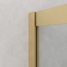 Душевой уголок Cezares RELAX-304-A-2-90-C-BORO, 90х90х200, профиль брашированное золото, прозрачное стекло