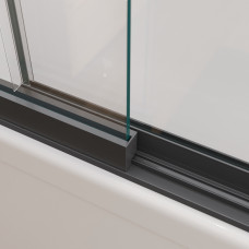 Душевая шторка на ванну CEZARES SLIDER-FIX-VF-11-90/150-C-NERO с фиксированным креплением одной створки