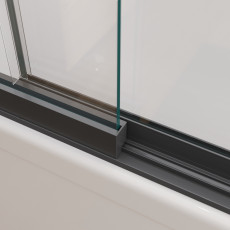 Душевая шторка на ванну CEZARES SLIDER-FIX-VF-11-90/150-C-NERO с фиксированным креплением одной створки