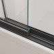 Душевая шторка на ванну CEZARES SLIDER-FIX-VF-11-90/150-C-NERO с фиксированным креплением одной створки