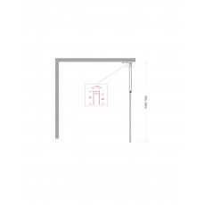Душевая перегородка BelBagno UNO-L-1-TB-110-GR-Cr профиль хром, стекло серое