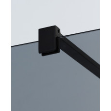 Душевая перегородка Cezares LIBERTA-L-2-100-GR-NERO чёрный профиль, стекло серое