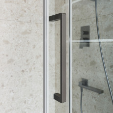 Душевой уголок BelBagno MARINO-2-AH-1-110/100-C-GM 110х100см профиль оружейная сталь, стекло прозрачное