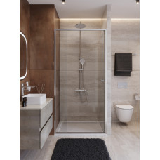 Душевая дверь Cezares LUX-B-FS-11-100-C-CR, 100х195, профиль хром, стекло прозрачное