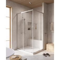Душевой уголок Cezares RELAX-304-AH-2-120/90-C-CR, 120х90х200, профиль хром, стекло прозрачное