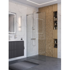 Душевая перегородка BelBagno UNO-L-1-TB-110-C-Cr профиль хром, стекло прозрачное