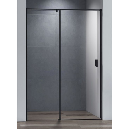 Душевая дверь Cezares URBAN-B-12-130-C-NERO, 130х195, профиль черный, стекло прозрачное