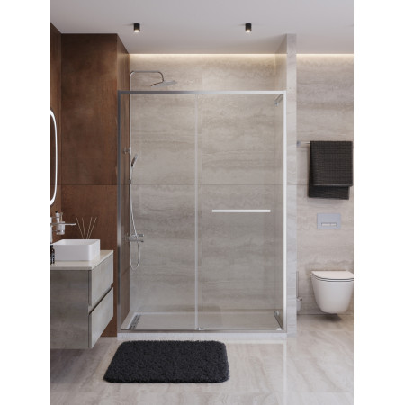 Душевая дверь Cezares LUX-B-FS-11-140-C-CR, 140х195, профиль хром, стекло прозрачное