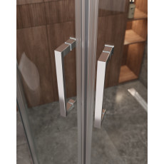Душевой уголок Cezares MOLVENO-RH-22-110/100-C-Cr-IV, 110х100х195, профиль хром, стекло прозрачное