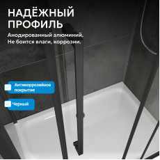 Душевая дверь ABBER Schwarzer Diamant AG30110BH