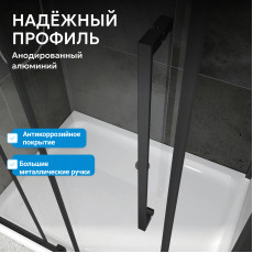 Душевой уголок ABBER Schwarzer Diamant AG30100BH-S80B