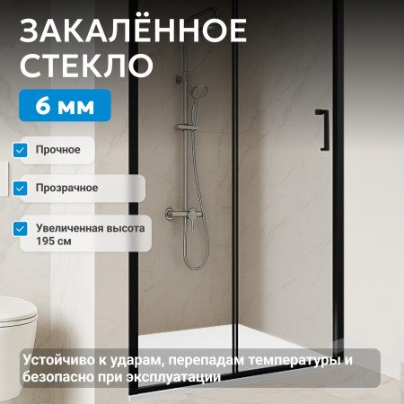 Душевая дверь ABBER Schwarzer Diamant AG30160BH