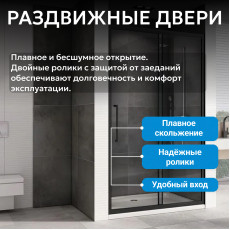 Душевая дверь ABBER Schwarzer Diamant AG30140BH