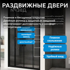 Душевая дверь ABBER Schwarzer Diamant AG33160BH