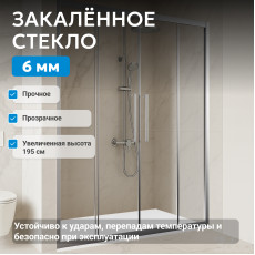 Душевая дверь ABBER Schwarzer Diamant AG33160H