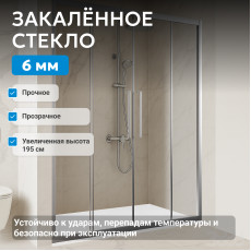 Душевая дверь ABBER Schwarzer Diamant AG33170H