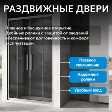 Душевая дверь ABBER Schwarzer Diamant AG33140H