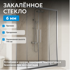 Душевая дверь ABBER Schwarzer Diamant AG33140H