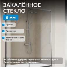 Душевая дверь ABBER Schwarzer Diamant AG30120H