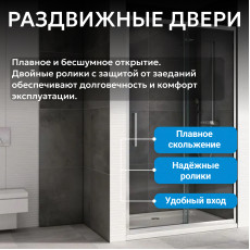 Душевая дверь ABBER Schwarzer Diamant AG30120H