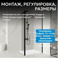 Душевая перегородка ABBER Immer Offen AG66100B