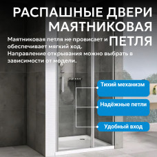 Душевая дверь ABBER Sonnenstrand AG04100S