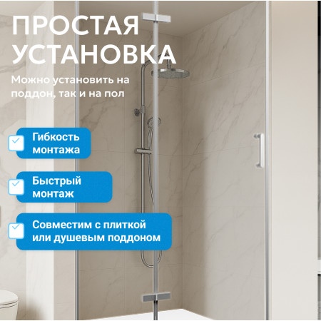 Душевая дверь ABBER Zart AG08100