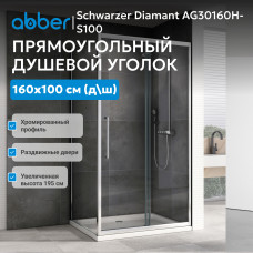 Душевой уголок ABBER Schwarzer Diamant AG30160H-S100