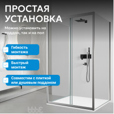 Душевой уголок ABBER Schwarzer Diamant AG30150H-S70-S70
