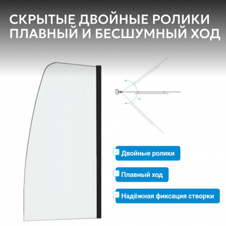 Шторка на ванну ABBER Schwarzer Diamant AG57150 Шторка на ванну ABBER Schwarzer Diamant AG57150