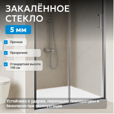 Душевая дверь ABBER Schwarzer Diamant AG301005