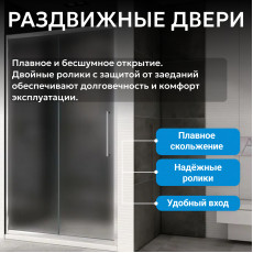 Душевая дверь ABBER Schwarzer Diamant AG30150MH