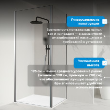 Душевой уголок ABBER Sonnenstrand AG04090-S75