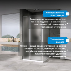 Душевой уголок ABBER Sonnenstrand AG04100MS-S100M