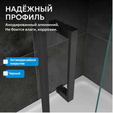 Душевая дверь ABBER Schwarzer Diamant AG30150B5