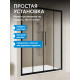 Душевая дверь ABBER Schwarzer Diamant AG33180BH