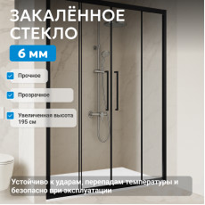 Душевая дверь ABBER Schwarzer Diamant AG33180H