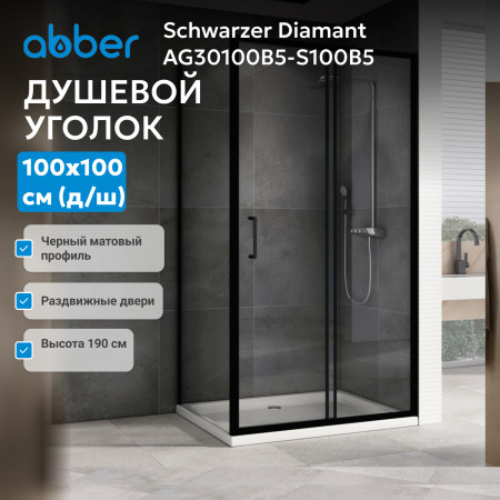 Душевой уголок ABBER Schwarzer Diamant AG30100B5-S100B5