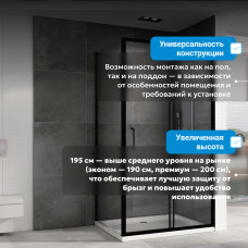 Душевой уголок ABBER Schwarzer Diamant AG30100B5-S100B5