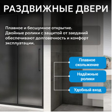 Душевая дверь ABBER Schwarzer Diamant AG30110BMH
