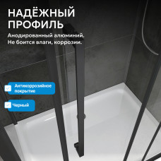 Душевая дверь ABBER Schwarzer Diamant AG30140BMH