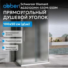 Душевой уголок ABBER Schwarzer Diamant AG30100MH-S50M-S50M