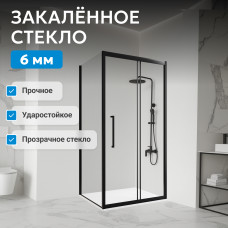 Душевой уголок ABBER Schwarzer Diamant AG30100BH-S60B