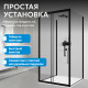 Душевой уголок ABBER Schwarzer Diamant AG30100BH-S50B-S50B