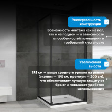 Душевой уголок ABBER Schwarzer Diamant AG0A100B